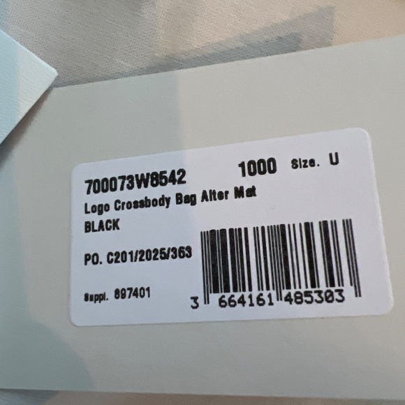 NEW: Stella McCartney Logo Crossbody Bag Black - Picture 4 of 4